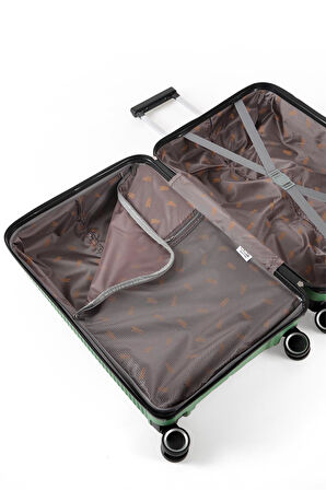 ÇÇS Trolley Polipropilen Unisex Büyük Boy Valiz ÇÇS5224 - Metalik Koyu Yeşil