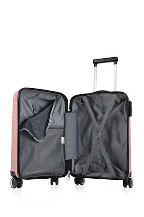 ÇÇS Trolley Polipropilen Unisex Büyük Boy Valiz ÇÇS5224 - Pudra