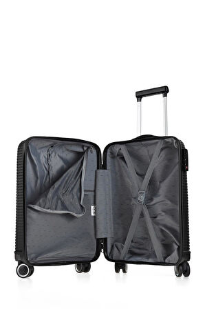 ÇÇS Trolley Polipropilen Unisex Orta Boy Valiz ÇÇS5224 - Siyah