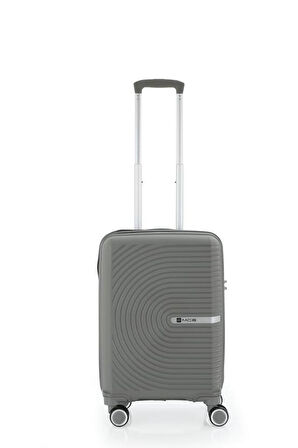 Mçs V374 Ultra Hafif Plastik Materyal Polipropilen Kabin Boy Valiz - Gri