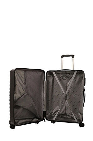 Mçs V374 Ultra Hafif Plastik Materyal Polipropilen Büyük Boy Valiz - Siyah