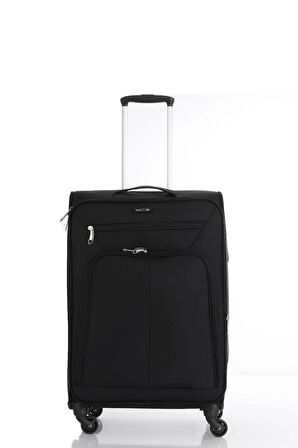 Mçs V116 Lüx Kumaş Kabin Boy Valiz  V116 - Siyah