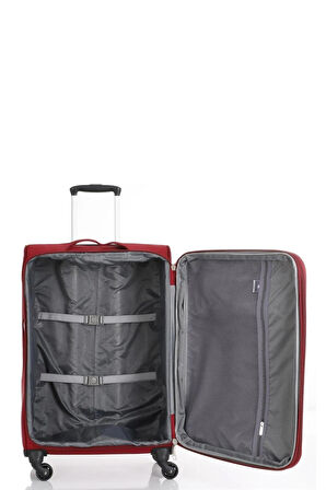 Mçs V116 Lüx Kumaş Büyük Boy Valiz  V116 - Bordo