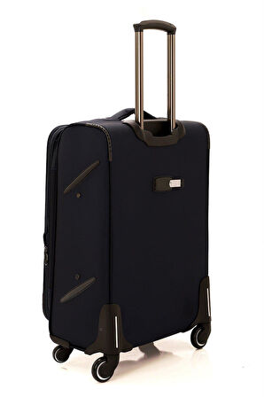 Mçs Lüx Kumaş Kabin Boy Valiz  V102 - Lacivert