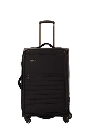 Mçs Lüx Kumaş Orta Boy Valiz  V102 - Siyah