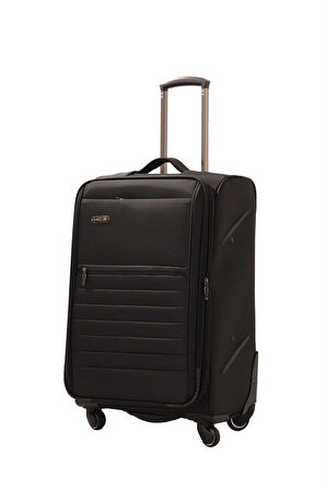 Mçs Lüx Kumaş Büyük Boy Valiz  V102 - Siyah