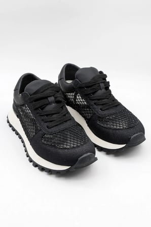 KristeBell Ultra Hafif Bağcıklı Taş Detaylı İthal Spor Ayakkabı K262 - 1027 Y