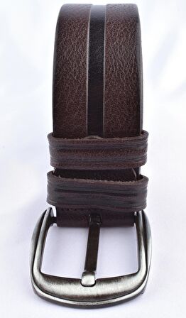 GRAND 2022  4,5 CM DERİ  KEMER  /KOYU TABA/105