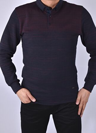 R2257 POLO YAKA MEVSİMLİK PENYE/BORDO/M