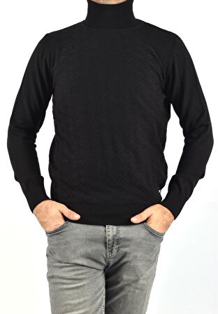 R22507 TAM BALIKÇI TRİKO/SİYAH/2XL