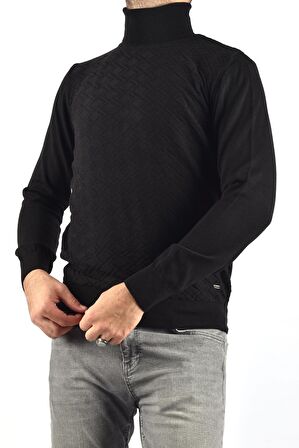R22507 TAM BALIKÇI TRİKO/SİYAH/2XL