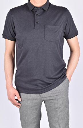 RYM-6270 POLO YAKA CEPLİ TİŞÖRT/FÜME/L