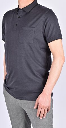 RYM-6270 POLO YAKA CEPLİ TİŞÖRT/FÜME/L