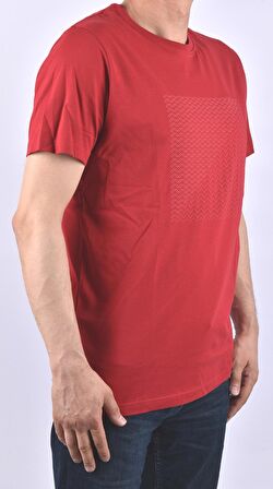RYM-4510 BASKILI BİSİKLET YAKA TİŞÖRT /KIRMIZI/2XL
