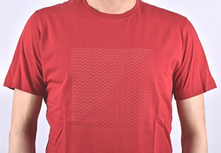 RYM-4510 BASKILI BİSİKLET YAKA TİŞÖRT /KIRMIZI/2XL