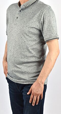 KML-4240 50/1 MERSERİZE  POLO YAKA TİŞÖRT/GRİ-BEYAZ/L