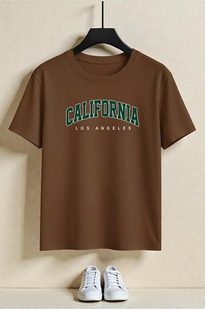 Unisex Californıa Tasarım Tshirt