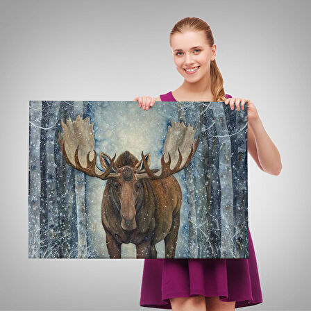 Ormandaki Geyik Tablosu-6644