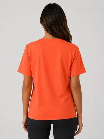 UMBRO Season Turuncu Pamuklu Kadın Spor Tişört - VF0510