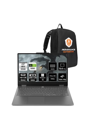 LOQ Essential i5 13450HX 48GB 256GB SSD RTX5050/8GB 65W 15.6" FHD W11H Gaming Laptop