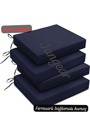 sandalye minder 5cm kalınlık 4adet lüx[KESINIKLE ÇÖKMEZ SÜNGER]fermuarlı kumaş ayrı yıkanabilir40CM