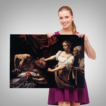 Jean Caravaggio Judith Holofernes'in Başını Keserken Tablo-6646