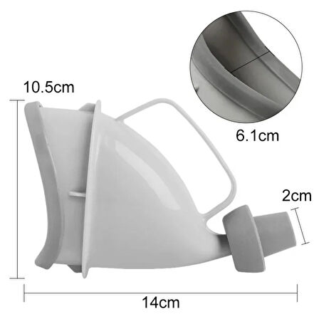 caselka® Unisex Taşınabilir Hijjenik Seyahat Tuvalet Aparatı Seyahat Tuvalet Hunisi