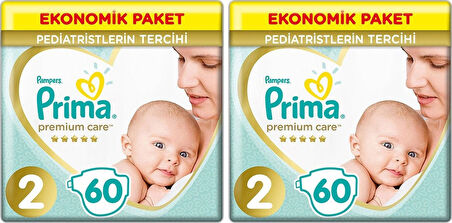 Prima Bebek Bezi Premium Care 2 Beden Ekonomik Paket 120 Adet