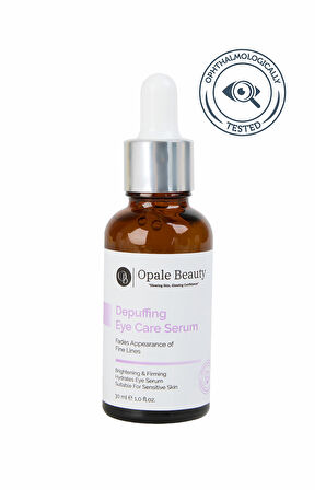 Opale Beauty Depuffing Eye Care Serum 30ml- Antioksidan Koruma ile Aydınlık ve Pürüzsüz Göz Çevresi