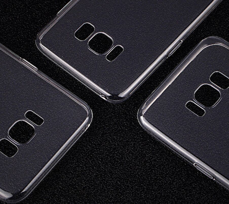 Microsonic Samsung Galaxy S8 Plus Kılıf Transparent Soft Beyaz