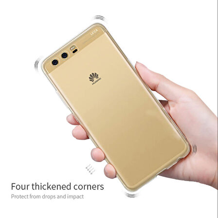Microsonic Huawei P10 Plus Kılıf Transparent Soft Beyaz