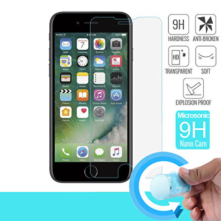 Microsonic Apple Uyumlu iPhone 8 Nano Cam Ekran koruyucu Kırılmaz film