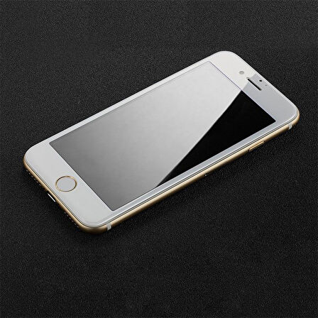 Microsonic Apple Uyumlu iPhone 8 Tam Kaplayan Temperli Cam Ekran koruyucu Kırılmaz Film Beyaz