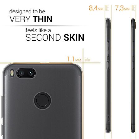 Microsonic Xiaomi Mi A1 Kılıf Transparent Soft Beyaz