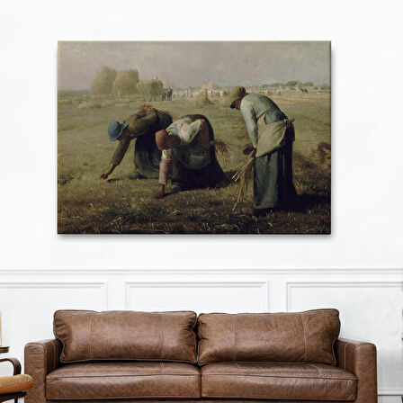 Millet Darı Toplayıcı Kadınlar Tablosu - Jean-François - French-6652