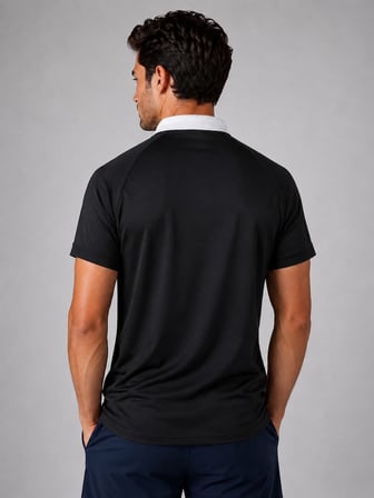 UMBRO Vectör Kamp Erkek Siyah Polyester Polo Yaka Spor Tişört TF0614