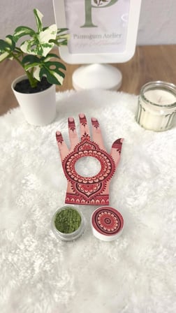 Pamuğum Atelier Kına Eli Hediyeliği Bordo 5 ml Kına Kutulu 15 Adet