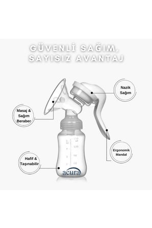 AC-3000 Masaj ve Biberon Özellikli Manuel Göğüs Pompası
