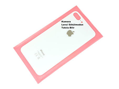 Tkgz İPhone 8 PLUS Arka Pil Batarya Kapağı (CAM) Beyaz