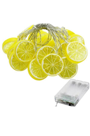 Limon Dilimi Led Işık 3 Metre 20 Led Işıklı Iki Modlu