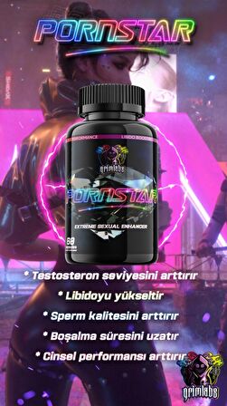 GRİMLABS PORNSTAR TESTO BOOSTER 60 KAPSÜL