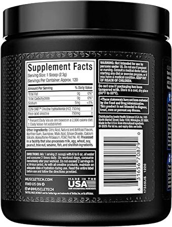 MuscleTech Cell-Tech Creactor Creatine HCl + Free-Acid Creatine Fruit Punch Extreme, 120 Servings