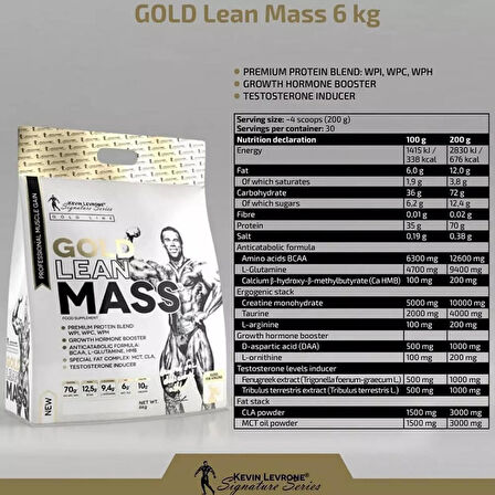 KEVİN LEVRONE GOLD MASS GAİNER 6 KG