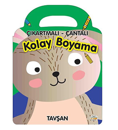3-6 yaş Çıkartmalı-Çantalı Kolay Boyama Seti (4 Kitap)