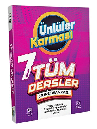 7.Sınıf Ünlüler Karması Tüm Dersler Soru Bankası + Fen Bilimleri Soru Bankası Hediyeli