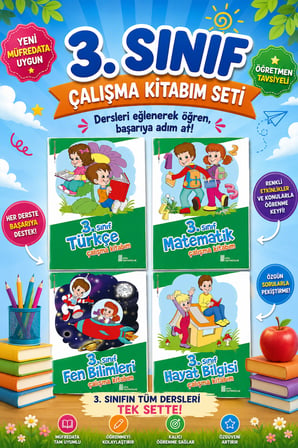 3.Sınıf Çıtır Çıtır Çalışma Kitabım Seti 4 Kitap