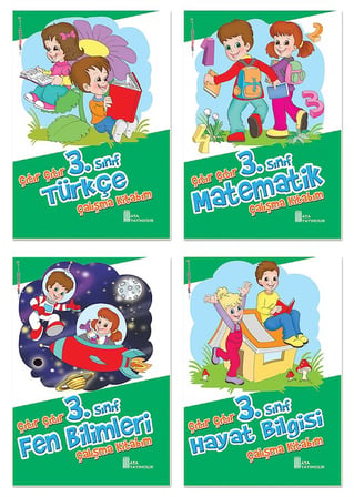 3.Sınıf Çıtır Çıtır Çalışma Kitabım Seti 4 Kitap