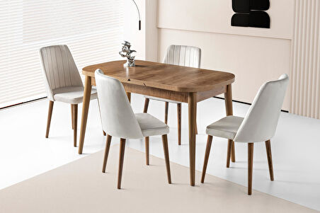 Venüs Milano MDF Mutfak Masa Sandalye Takımı 80x130 