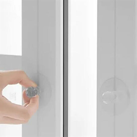 PratikAI 2 Adet Kristal Kendiliğinden Güçlü Yapışkanlı Kulp Askısı - Şık & Dayanıklı Tasarım