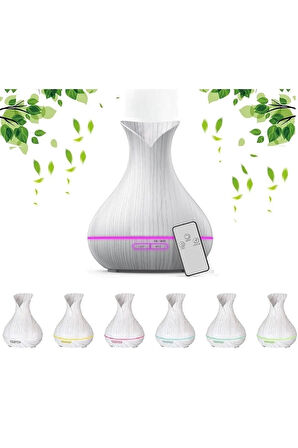 Buhar Ultrasonik Led Işıklı Aromatik Oda Kokusu Hava Nemlendirici 550 ml Buhar Günbatımı Lamba